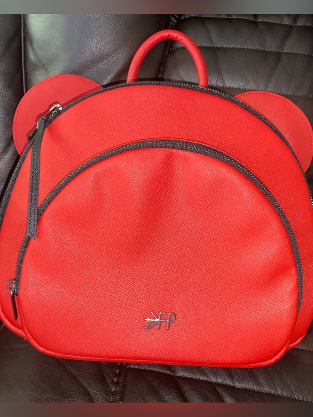 Freshly Picked Red Women's Backpack with Ear Detail